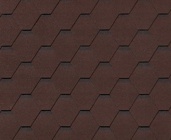 Битумная черепица Roofshield Премиум Стандарт Коричневый с оттенением